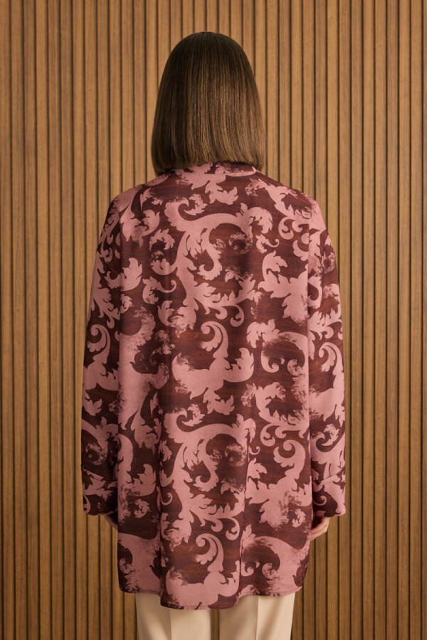 Bordo Desenli Tunik - 5