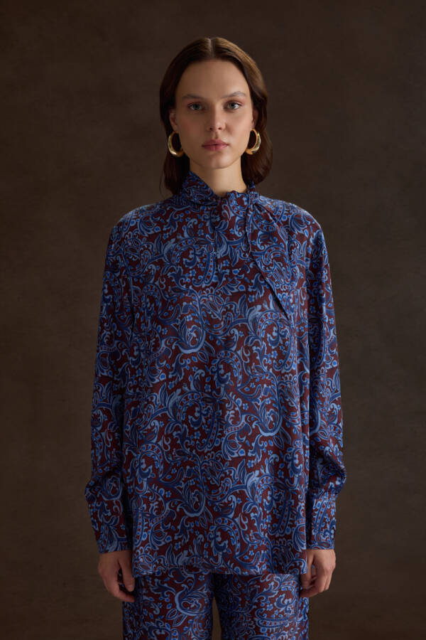 Bordo Desenli Viscon Bluz - 3