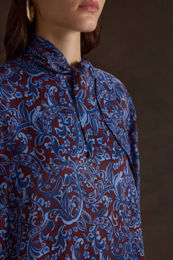 Bordo Desenli Viscon Bluz - 5