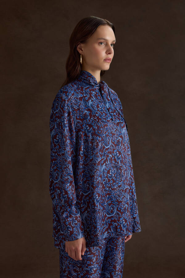 Bordo Desenli Viscon Bluz - 4