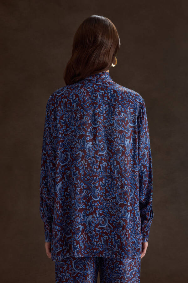 Bordo Desenli Viscon Bluz - 6