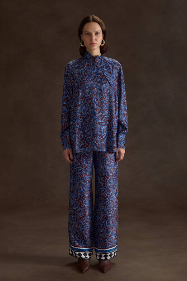 Bordo Desenli Viscon Bluz - Aker