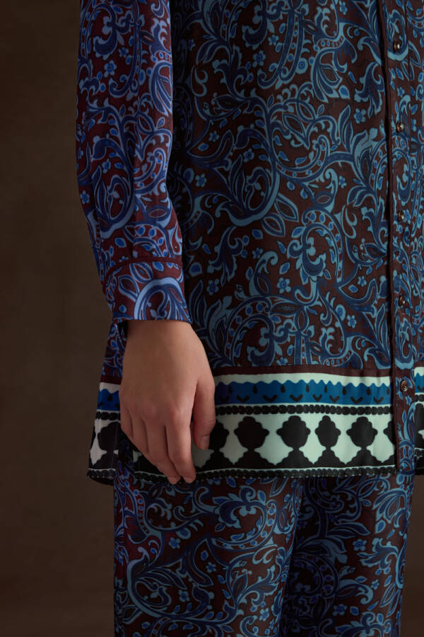 Bordo Desenli Viscon Tunik - 5