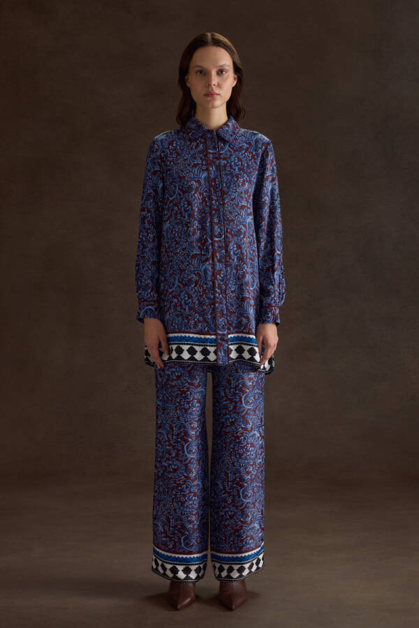 Bordo Desenli Viscon Tunik - 2