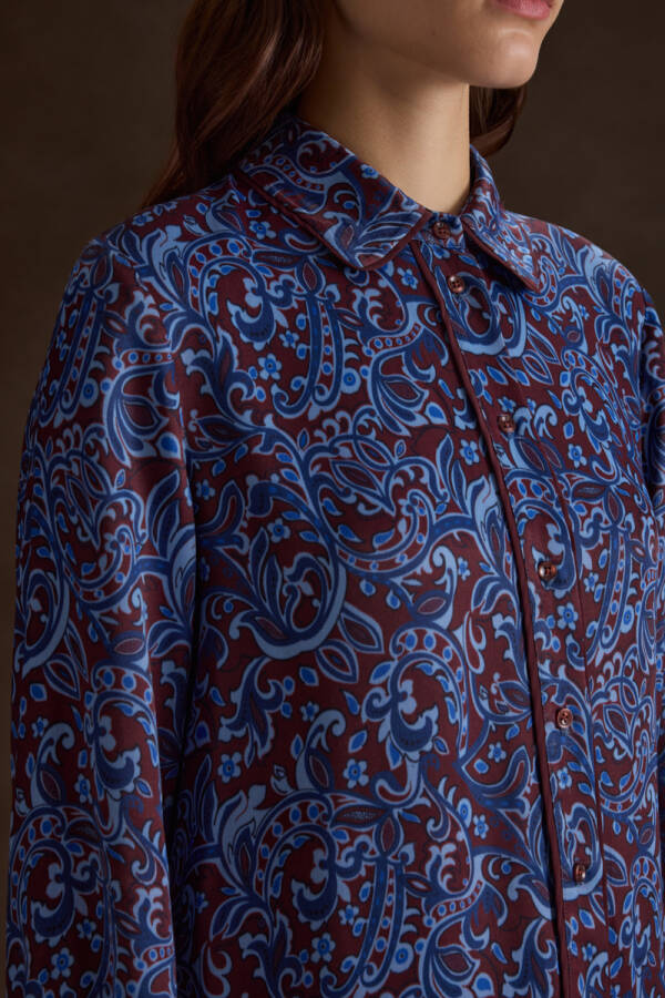 Bordo Desenli Viscon Tunik - 4