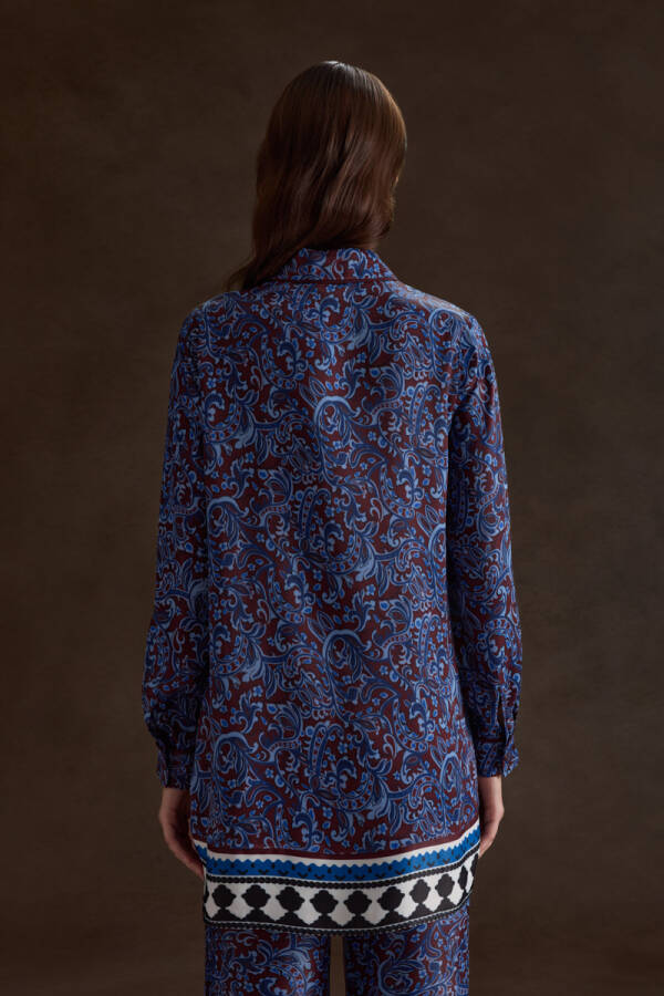 Bordo Desenli Viscon Tunik - 6