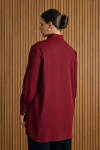 Bordo Dikiş Detaylı Tunik - 5
