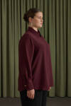 Bordo Dokuma Bluz - 4