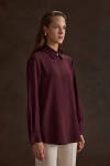 Bordo Dokuma Bluz - 2