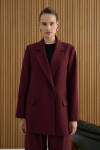 Bordo Dokuma Ceket - 2
