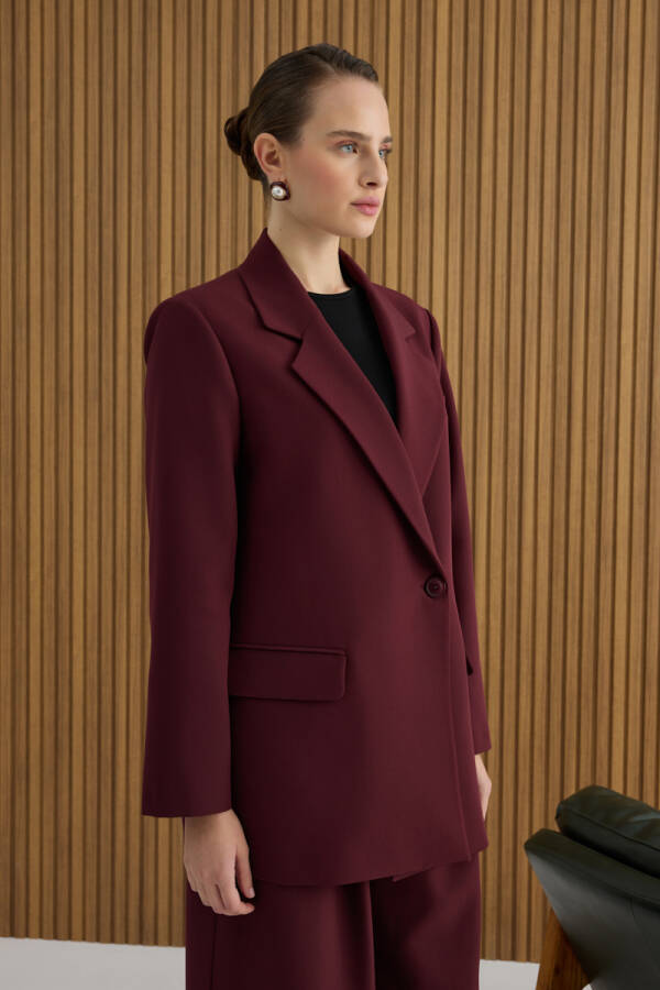 Bordo Dokuma Ceket - 3