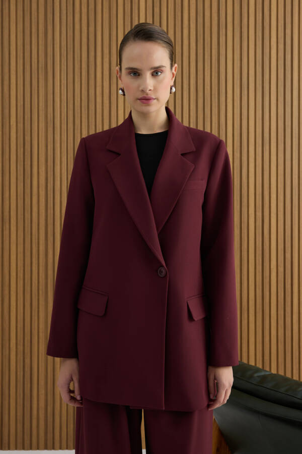 Bordo Dokuma Ceket - Aker (1)
