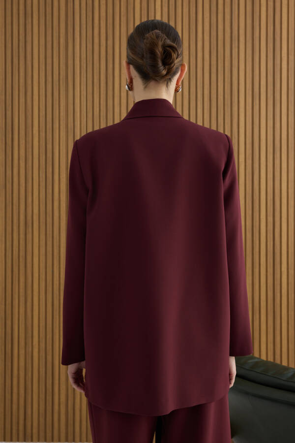 Bordo Dokuma Ceket - 5