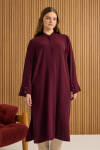 Bordo Dokuma Uzun Tunik - 3