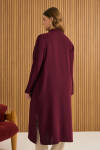 Bordo Dokuma Uzun Tunik - 6