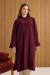 Bordo Dokuma Uzun Tunik - 3