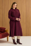 Bordo Dokuma Uzun Tunik - 1