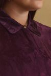 Bordo Dokusu Desenli Rayon Gömlek - 4