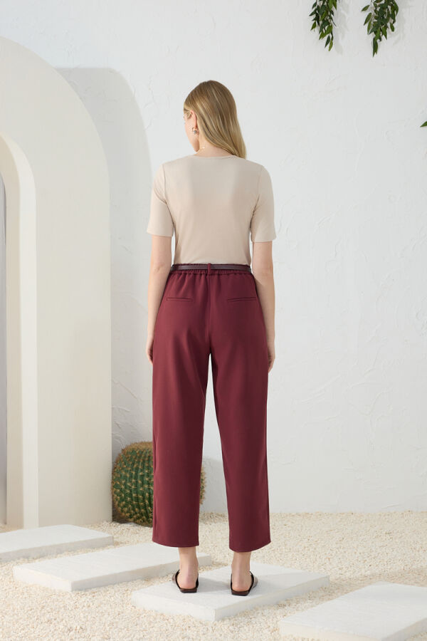 Bordo Klasik Pantolon - 6