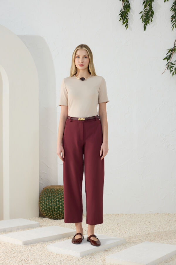 Bordo Klasik Pantolon - Aker (1)