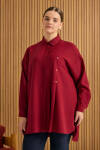 Bordo Koza Logolu Modal Tunik - 2