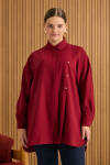 Bordo Koza Logolu Modal Tunik - 3