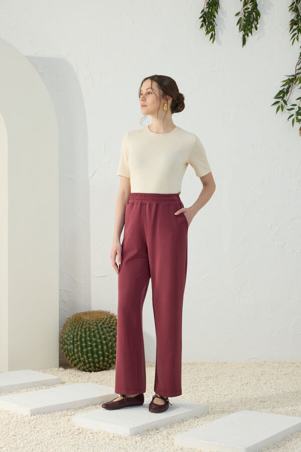 Bordo Modal Pantolon - 4