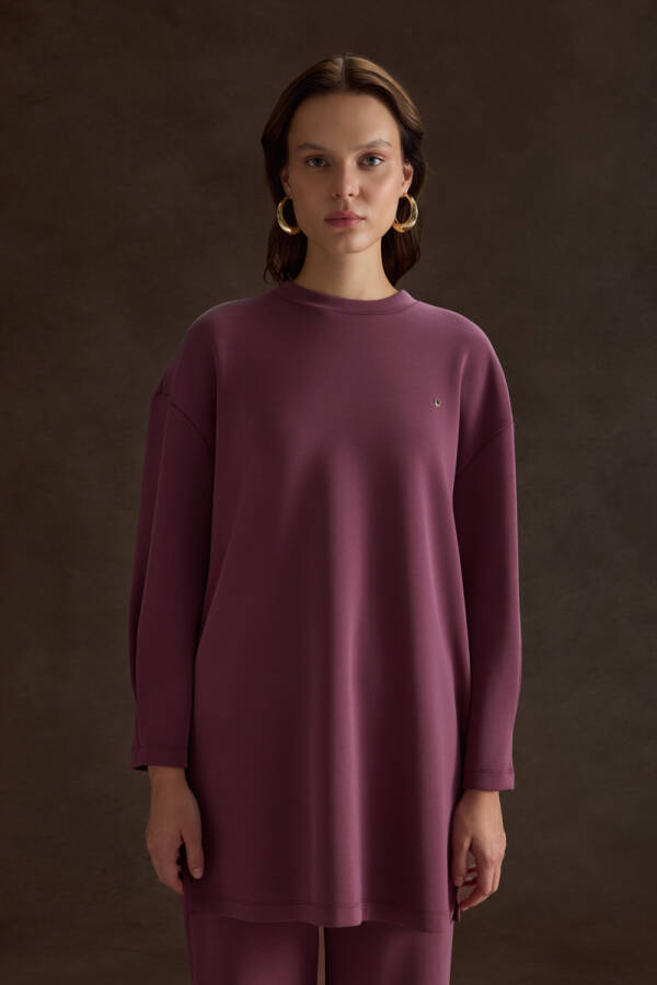 Bordo Örme Modal Sweatshirt - Aker (1)