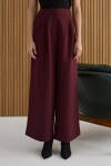 Bordo Pileli Pantolon - 4
