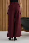 Bordo Pileli Pantolon - 6