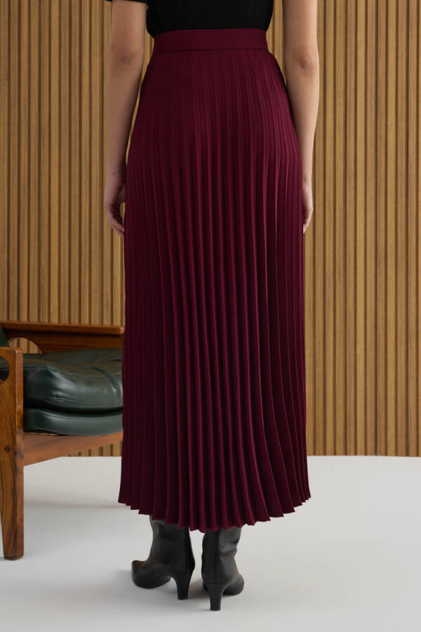 Bordo Pilise Etek - 6