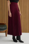Bordo Pilise Etek - 4