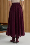 Bordo Püskül Dokulu Viscon Etek - 6