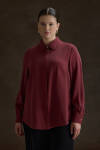 Bordo Tencel Bluz - 2