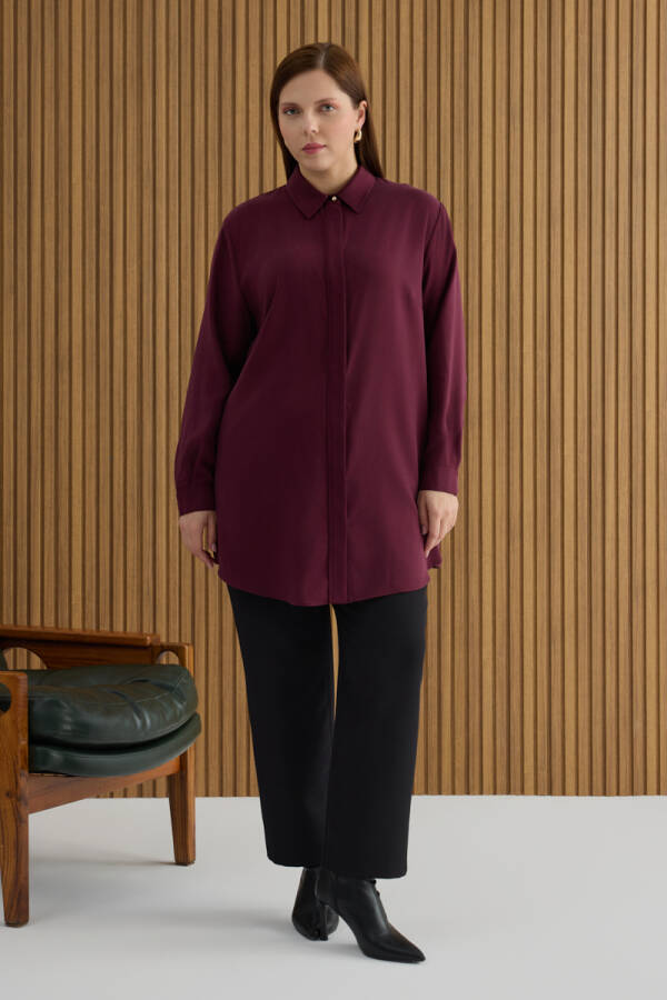 Bordo Tencel Tunik - Aker