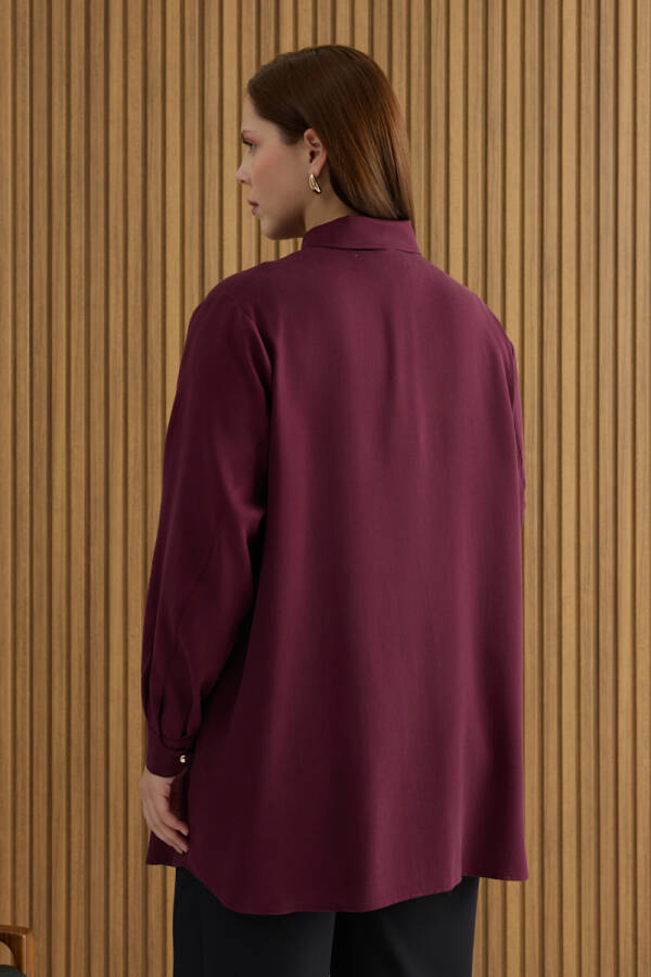 Bordo Tencel Tunik - 5