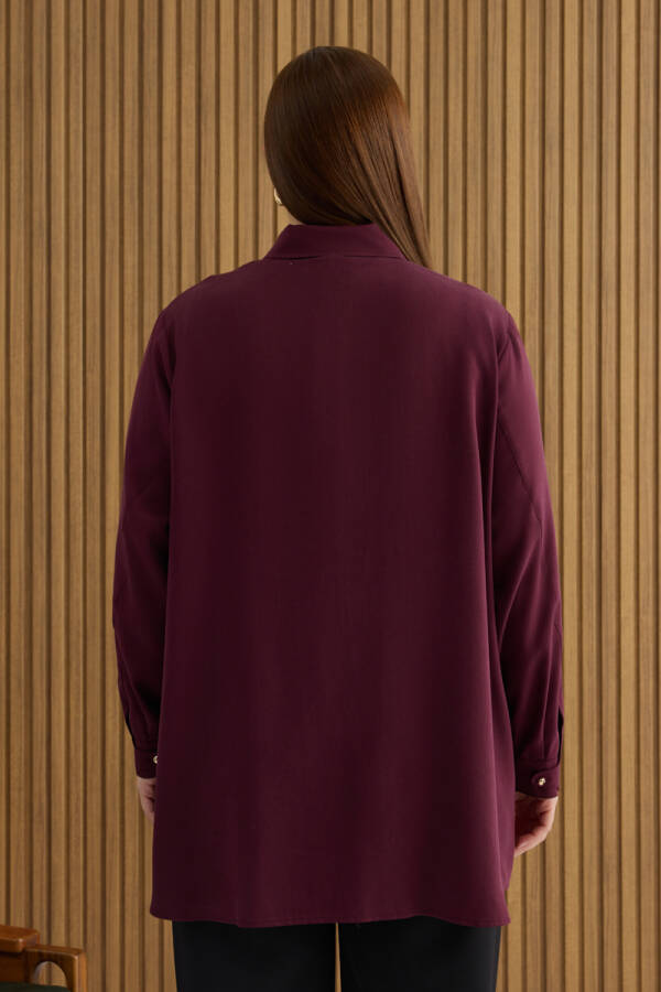 Bordo Tencel Tunik - 6