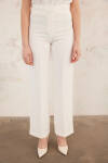 Ekru Boru Paça Klasik Kumaş Pantolon - 3