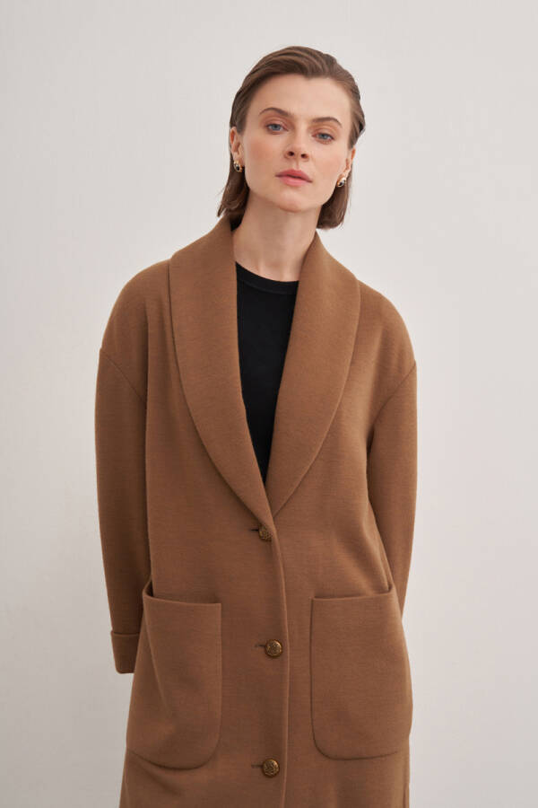 Camel 22123111 Geniş Cep Detaylı Hırka - Aker (1)