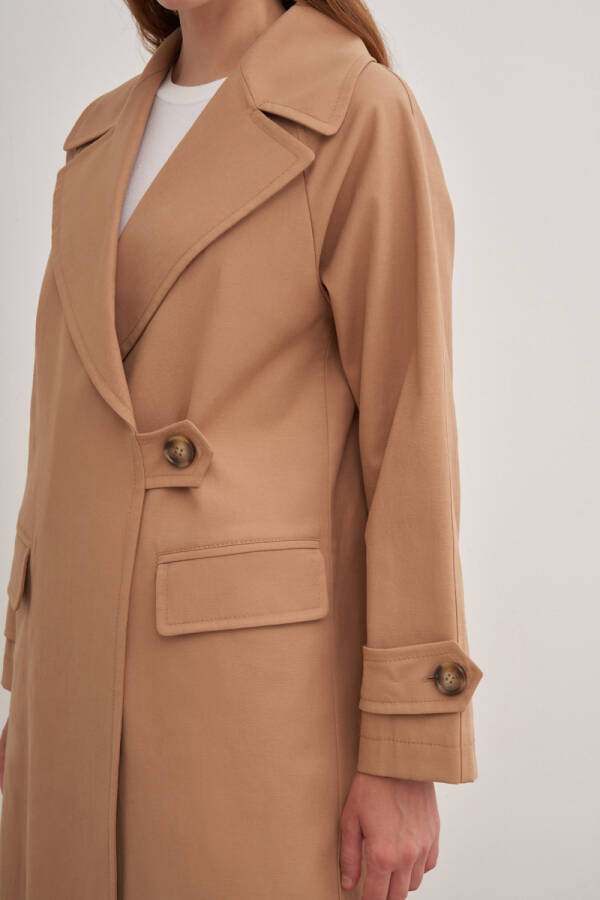 Camel 7177111 Tek Düğmeli Pardösü - Aker (1)