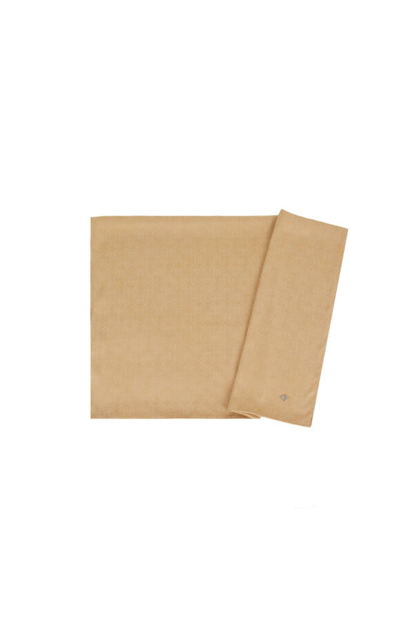 Camel 75X190 Çiçek jakarlı Şal - 1