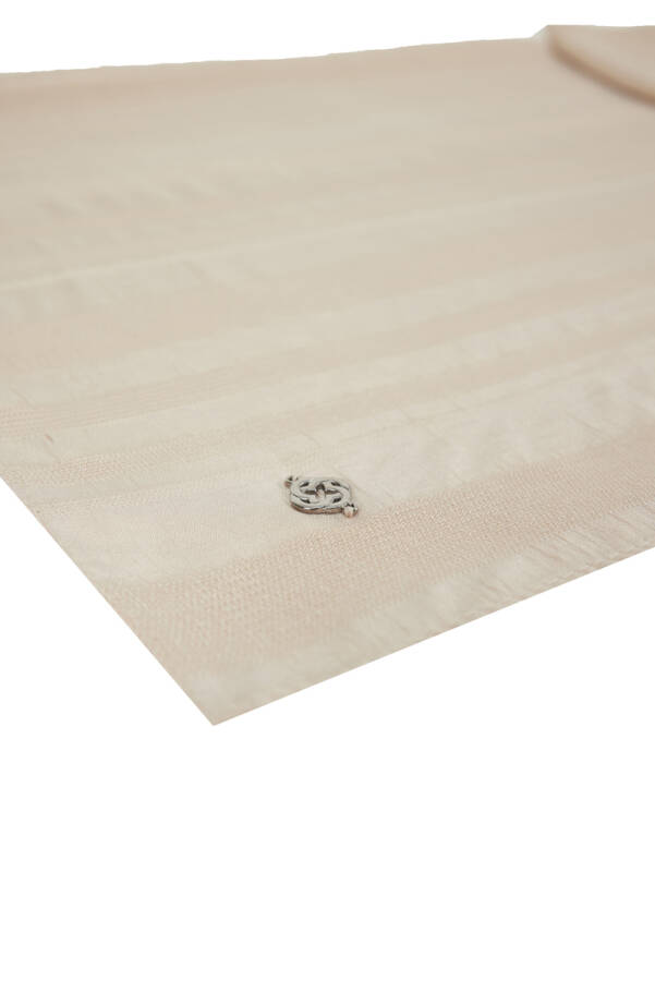 Camel 75X190 Çizgili Jakar Şal - 2