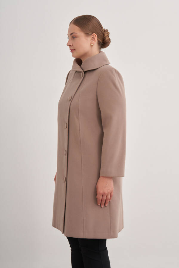 Camel Asimetrik Yaka Kaban - 2