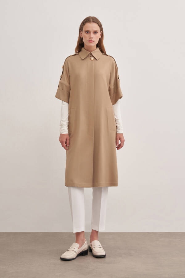 Camel 9144111 Apolet Detaylı Yelek - Aker