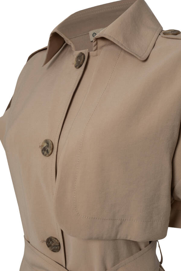 Camel Apolet Detaylı Yelek - 3