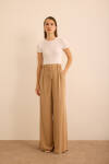 Camel Bağlama Detaylı Beli Lastikli Tencel Tweenset - 4