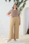 Camel Beli Lastikli Pantolon - 3
