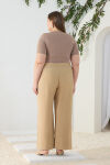 Camel Beli Lastikli Pantolon - 6