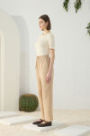 Camel Beli Lastikli Pijama Altı - 5