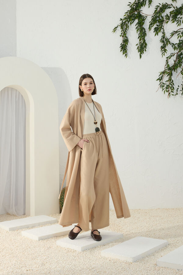 Camel Beli Lastikli Pijama Altı - Aker (1)